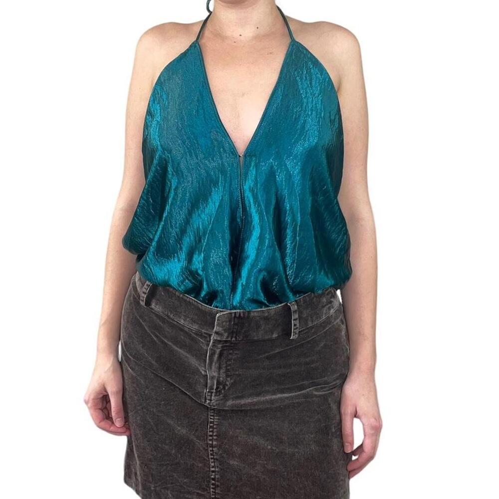 Teal Free People Bodysuit Intimately E062